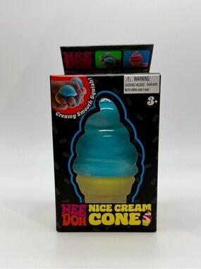 Needoh Nice Cream Cone Ice Cream Swirl Squishy (Color Varies)